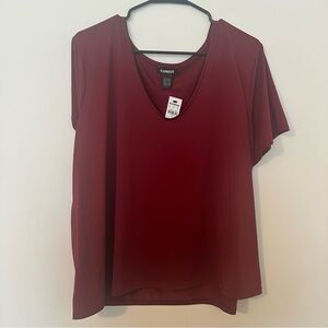 Express Women's Burgundy Top